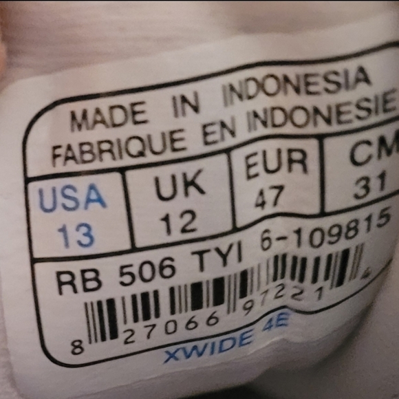 Reebok Sneakers, White,Mens, Size 13 Extra-Wide-EUC - Picture 9 of 11